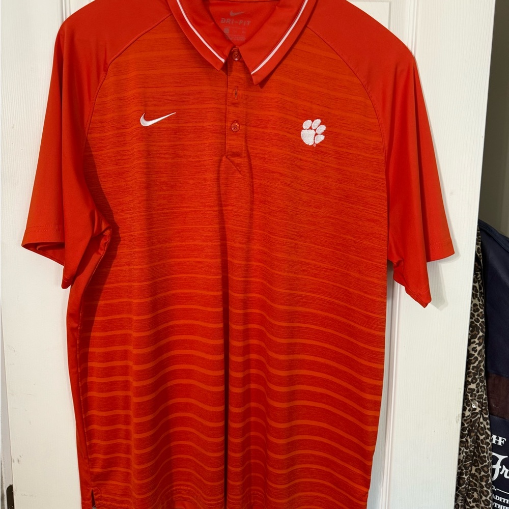 Nike Men's Clemson Orange Polo Shirt